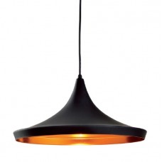 Φωτιστικό Κρεμαστό Μονόφωτο Φ35cm E27 230V Μαύρο-Χρυσό 955TIM1B